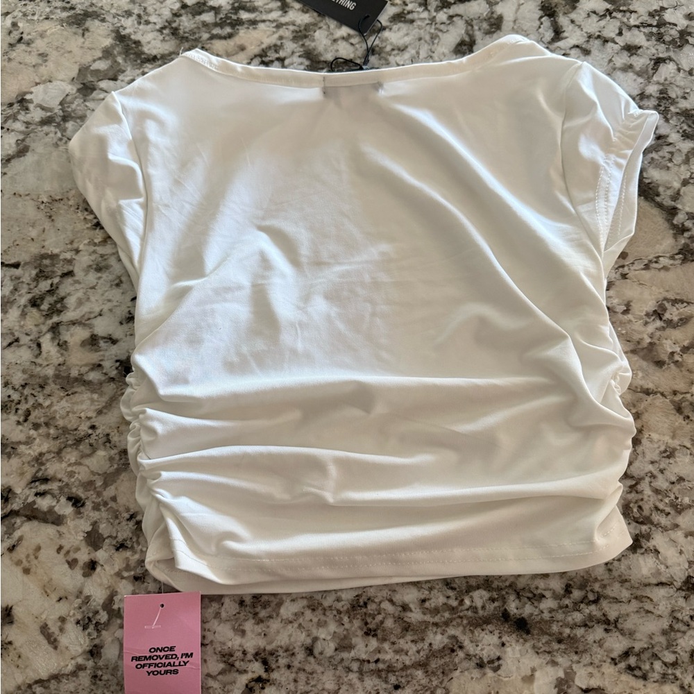 PrettyLittleThing White Crop Top - Picture 6 of 6